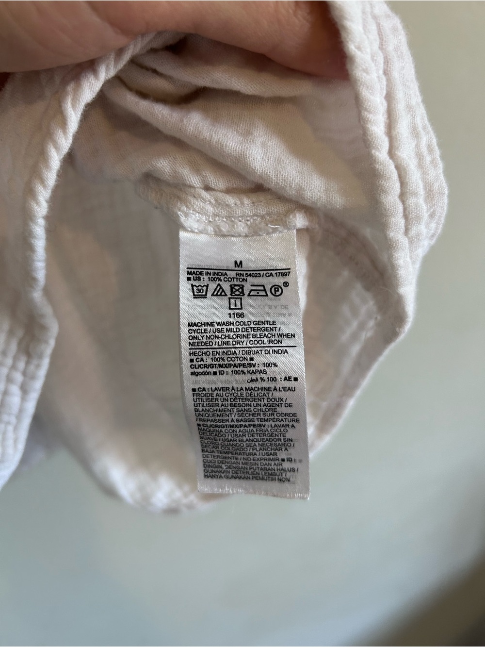 Old Navy Cream Gauze Peasant Top - Picture 3 of 3